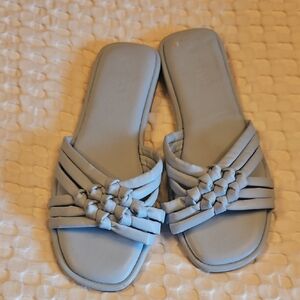 Elegant Light Blue Women's Braided Sandals